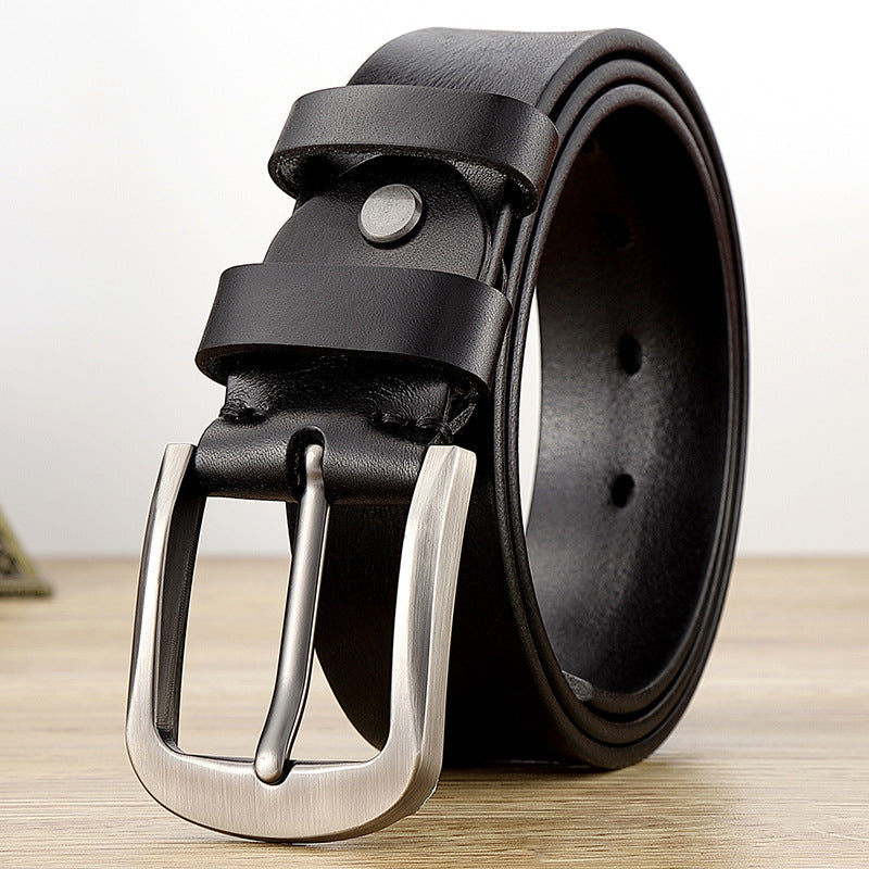 Men's Genuine Leather Belt | Classic Cowhide Dress Belt