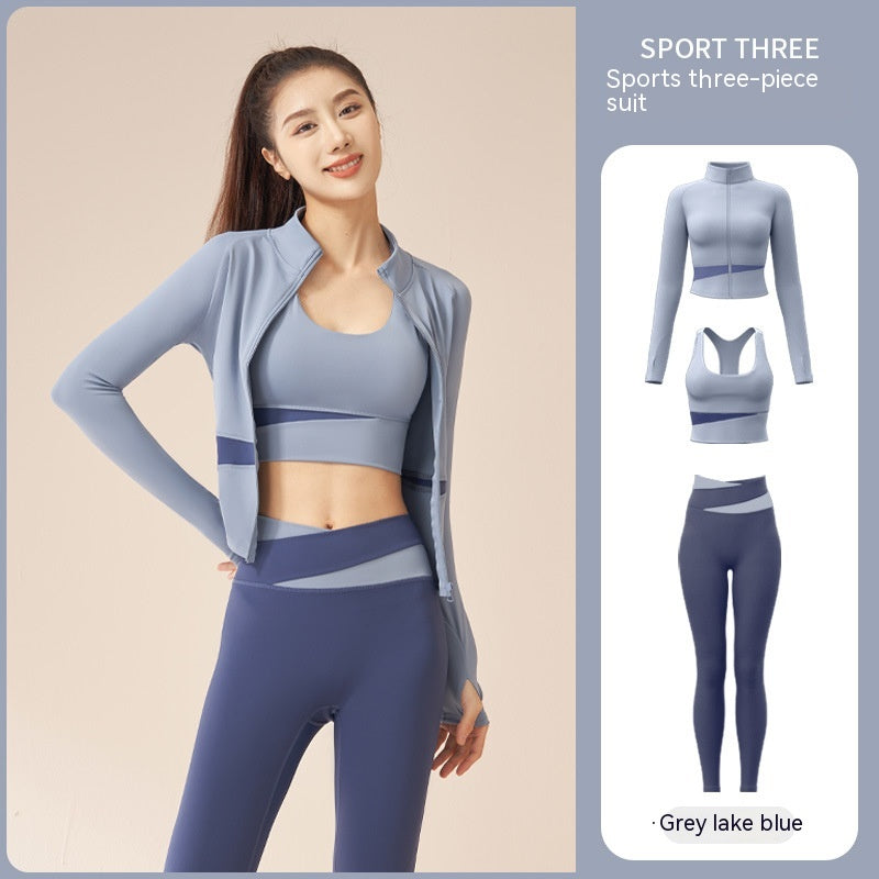 Women's Yoga Workout Set | Sports Bra & Jacket Leggings