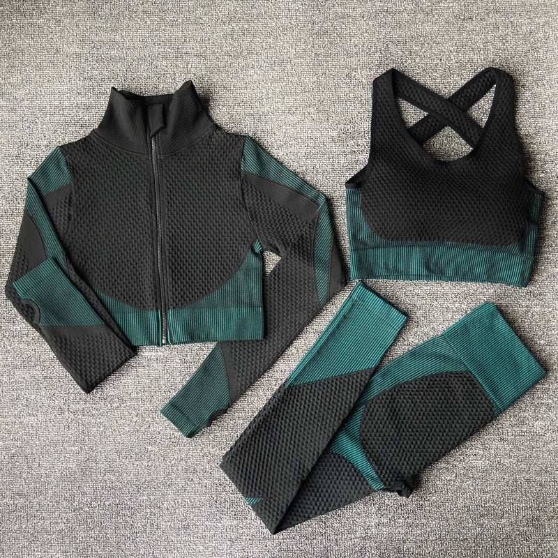 Women's Yoga Gym Set | Seamless Fitness Activewear