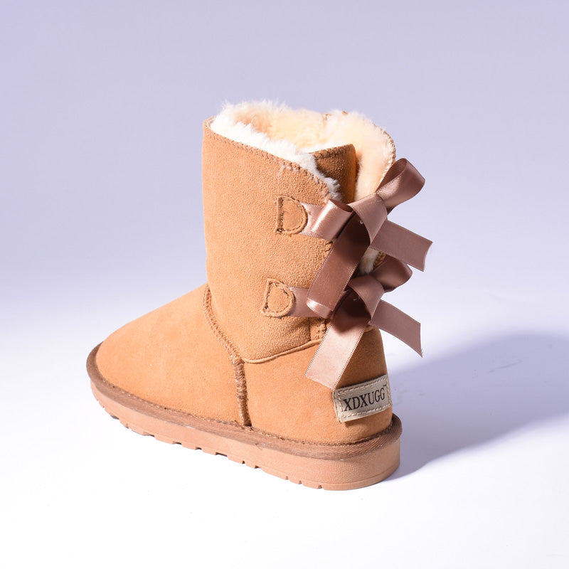 Women's Fur Snow Boots | Warm Winter Bow Ankle Boots