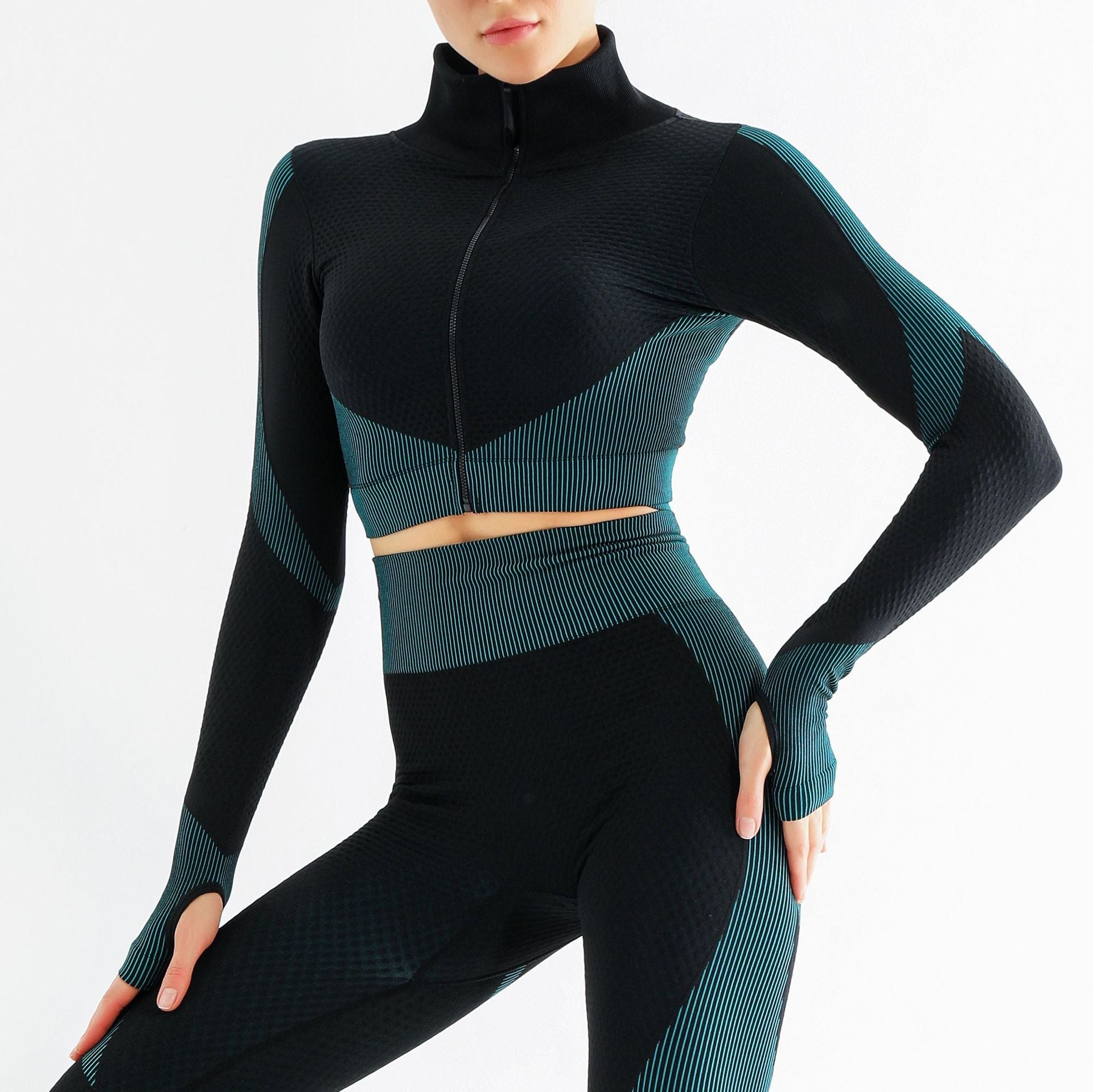 Women's Yoga Gym Set | Seamless Fitness Activewear