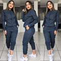 Women's Two Piece Fitness Set | Long Sleeve Pants Outfit