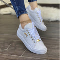 Women's Flat Sneakers | Breathable Lace-Up Casual Shoes