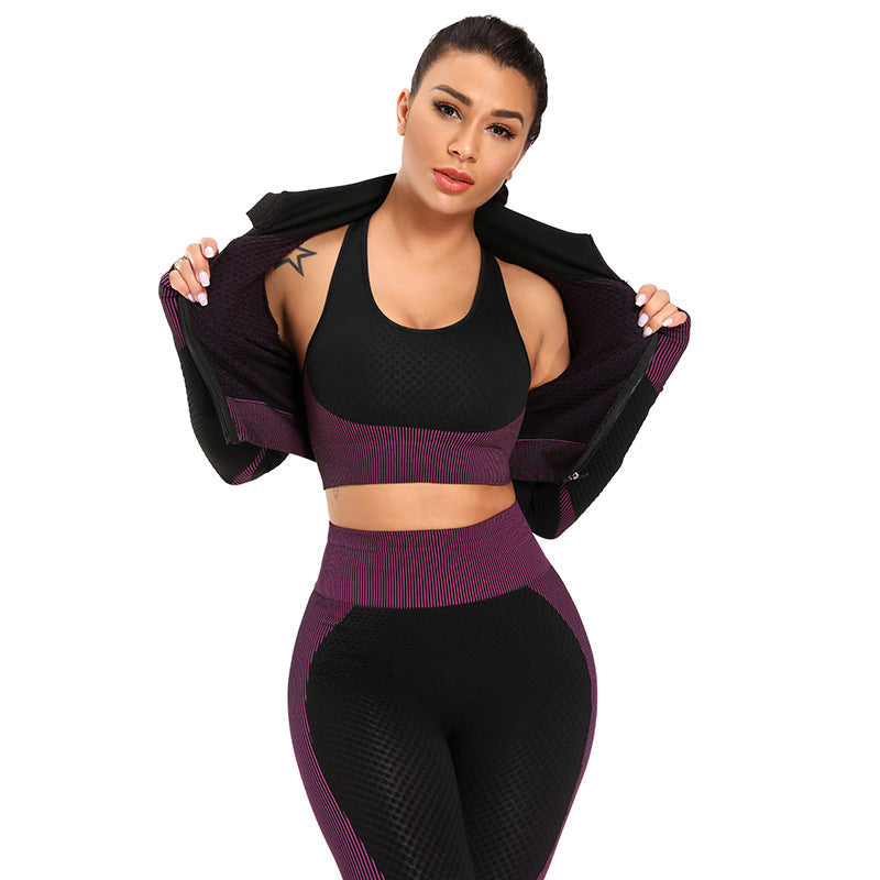 Women's Yoga Gym Set | Seamless Fitness Activewear