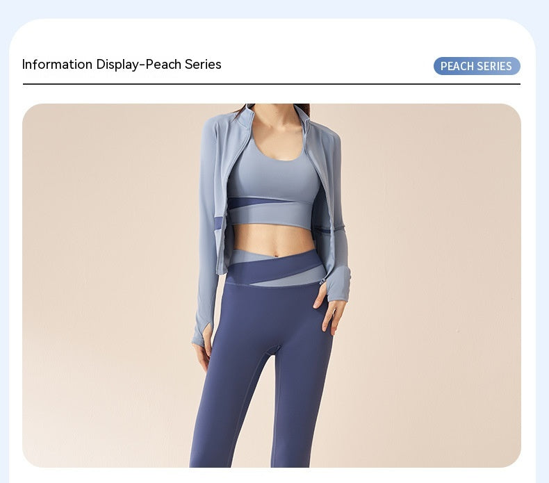 Women's Yoga Workout Set | Sports Bra & Jacket Leggings