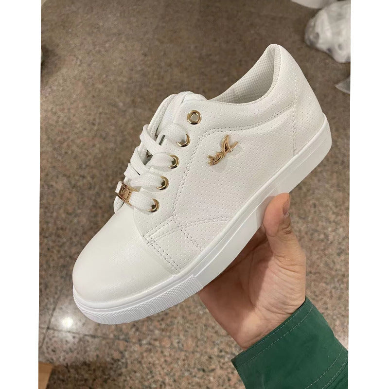 Women's Flat Sneakers | Breathable Lace-Up Casual Shoes