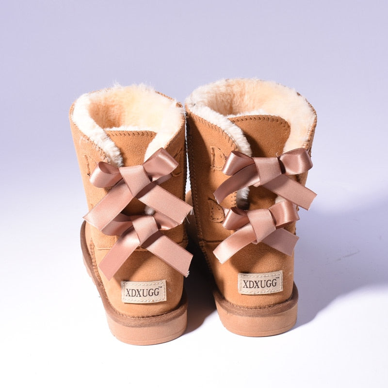 Women's Fur Snow Boots | Warm Winter Bow Ankle Boots