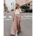 Women's High Waist Long Skirt | Casual Maxi Fashion Skirt