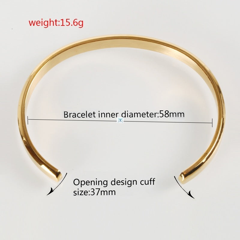 Men's Stainless Steel Cuff Bracelet | Classic Jewelry
