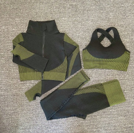 Women's Yoga Gym Set | Seamless Fitness Activewear