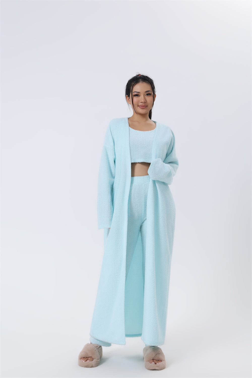 Women's 3 Piece Lounge Set | Cozy Winter Pajama Outfit