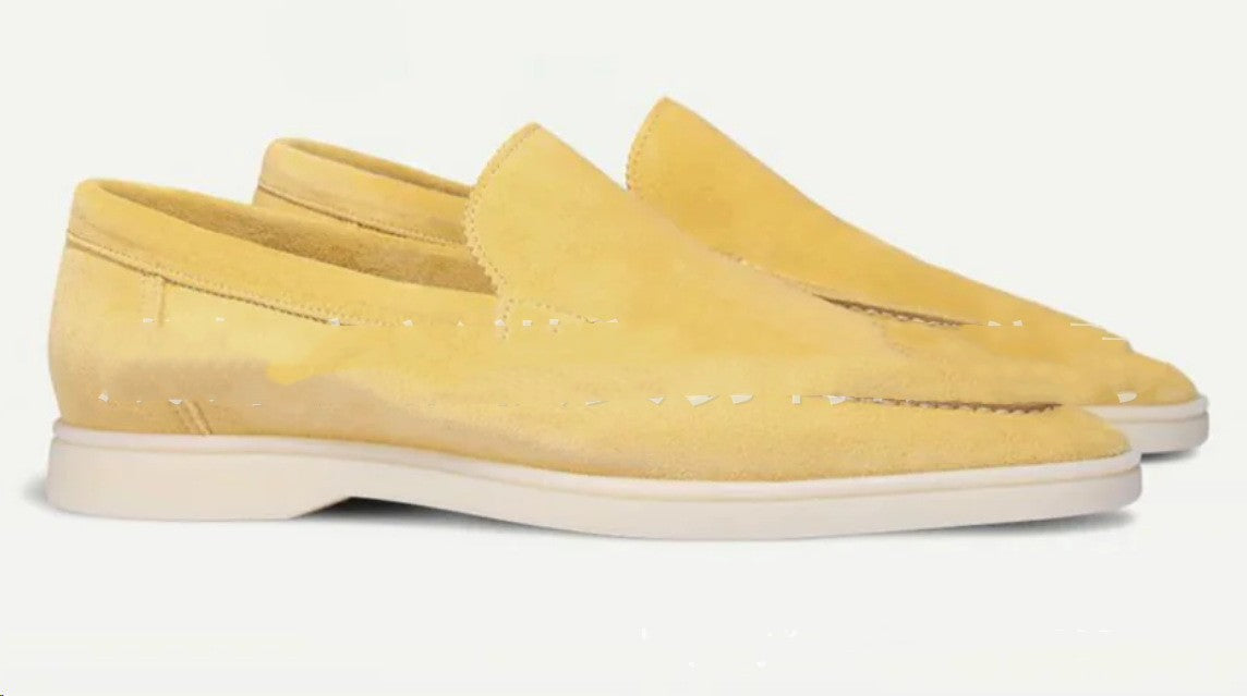 Men's Suede Loafers | Matte Slip-On Casual Shoes