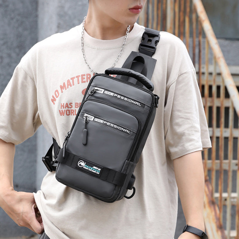 Men's Multifunction Sling Backpack | USB Crossbody Bag