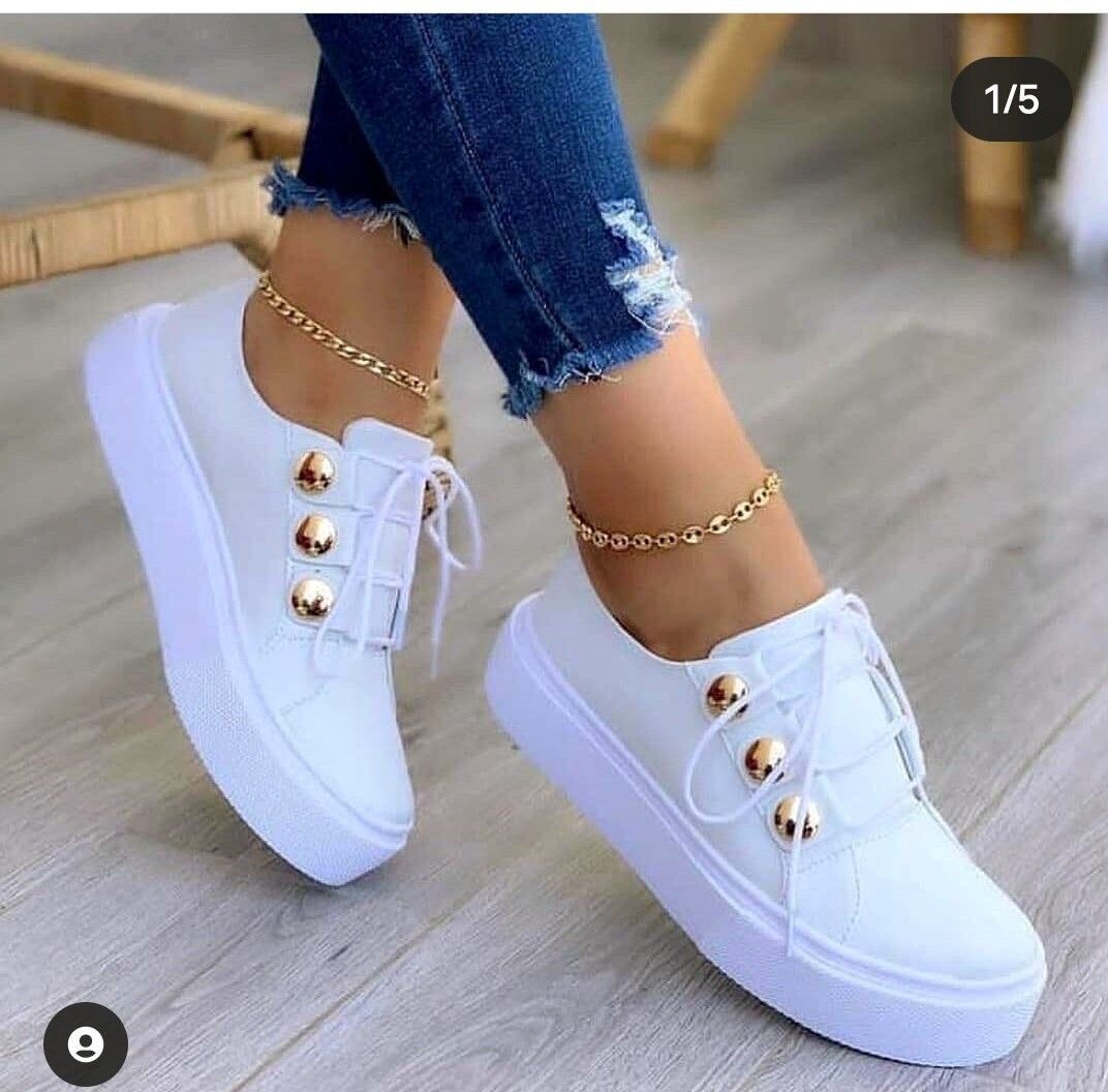 Women's Square Toe Platform Loafers | White Slip-On Shoes