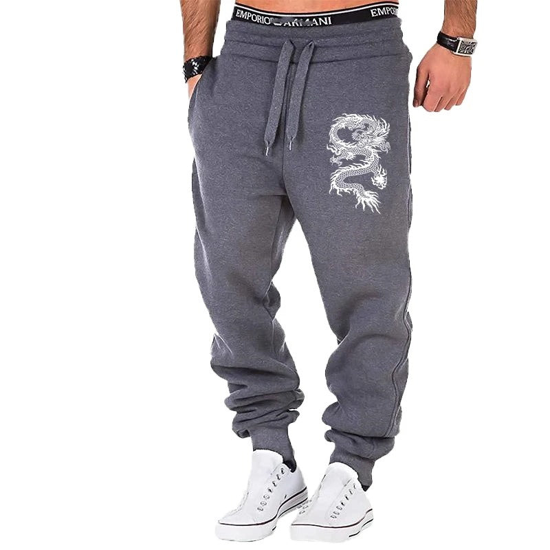 Men's Dragon Jogger Pants | Casual Streetwear Trousers