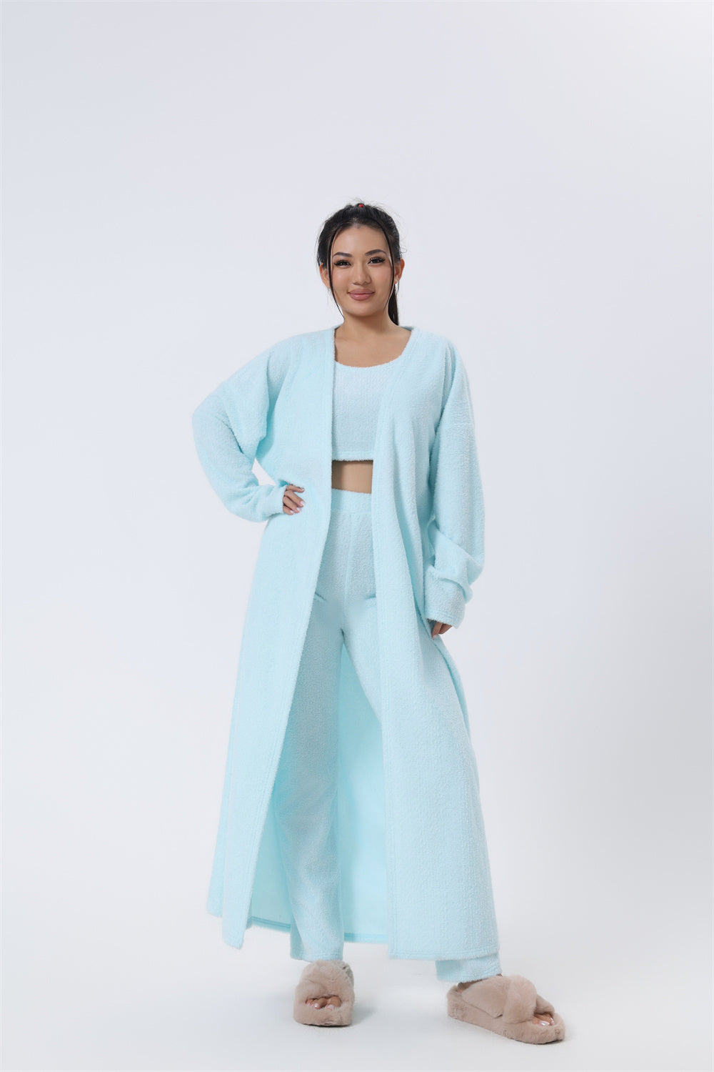 Women's 3 Piece Lounge Set | Cozy Winter Pajama Outfit