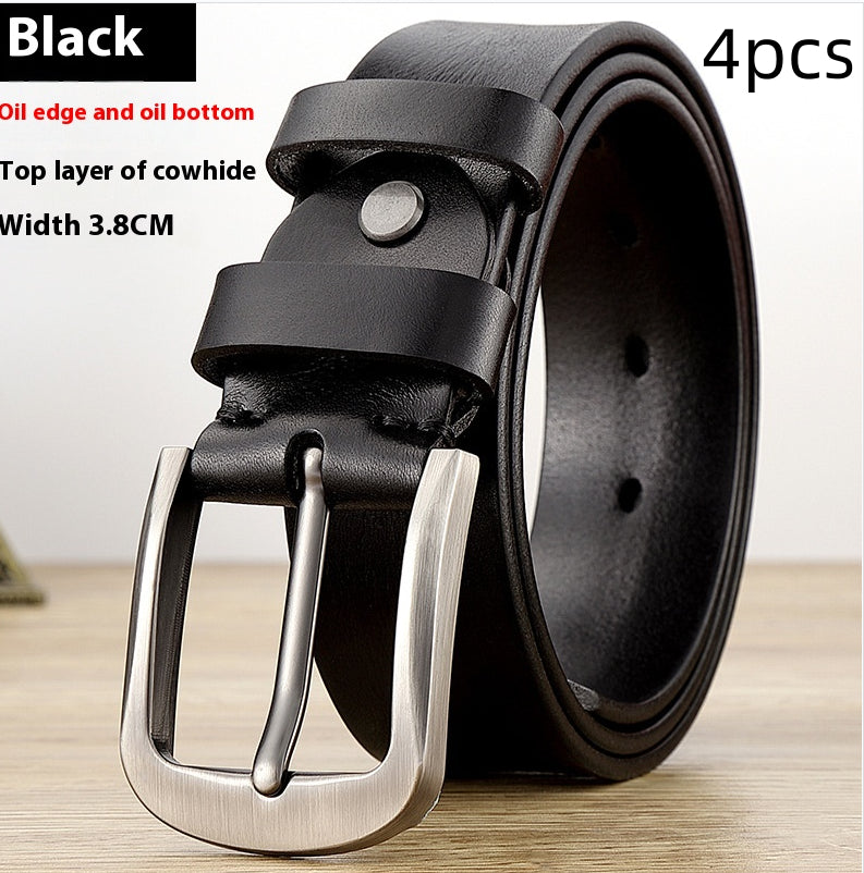 Men's Genuine Leather Belt | Classic Cowhide Dress Belt