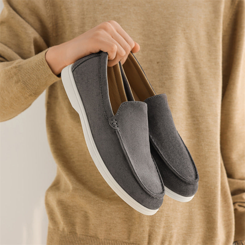 Men's Suede Loafers | Matte Slip-On Casual Shoes