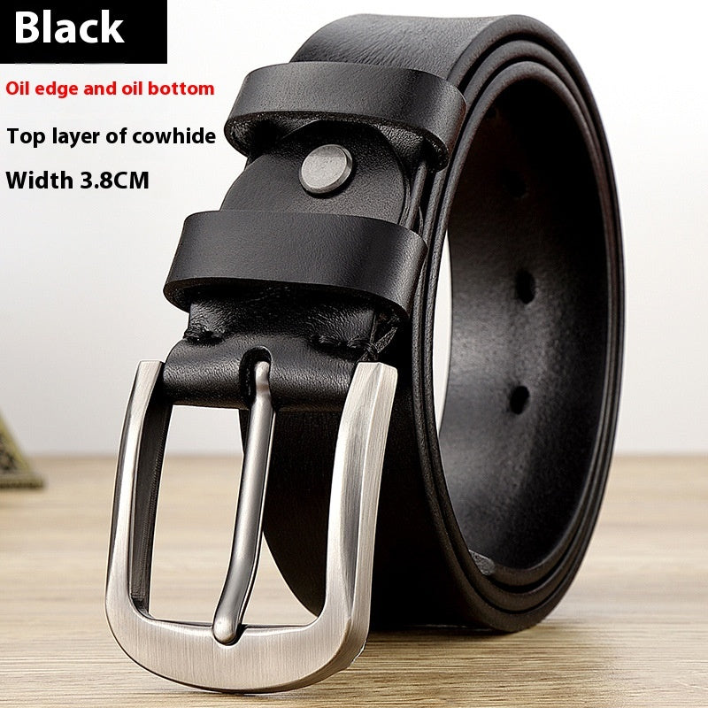 Men's Genuine Leather Belt | Classic Cowhide Dress Belt