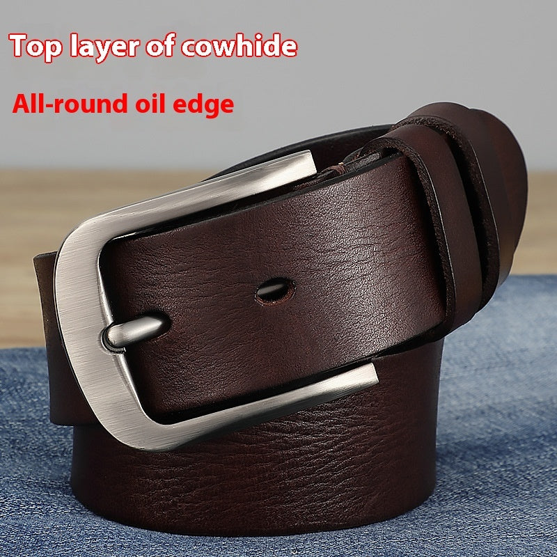 Men's Genuine Leather Belt | Classic Cowhide Dress Belt