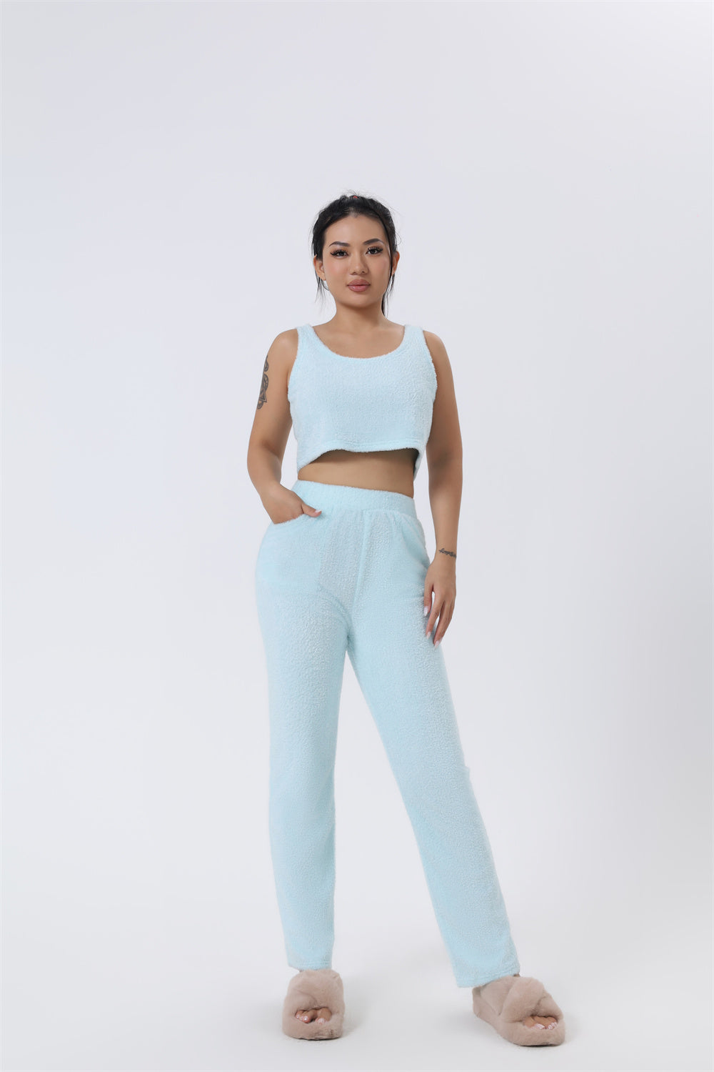 Women's 3 Piece Lounge Set | Cozy Winter Pajama Outfit