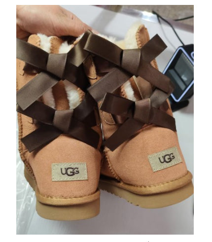 Women's Fur Snow Boots | Warm Winter Bow Ankle Boots