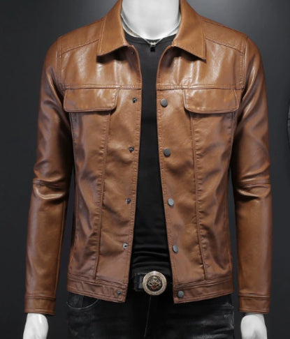 Men's Premium Leather Jacket | Classic Utility Outerwear