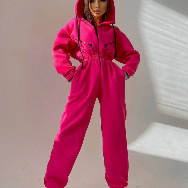 Women's Two Piece Hoodie Set | Casual Zip-Up Tracksuit