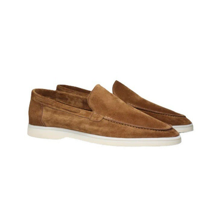 Men's Suede Loafers | Matte Slip-On Casual Shoes