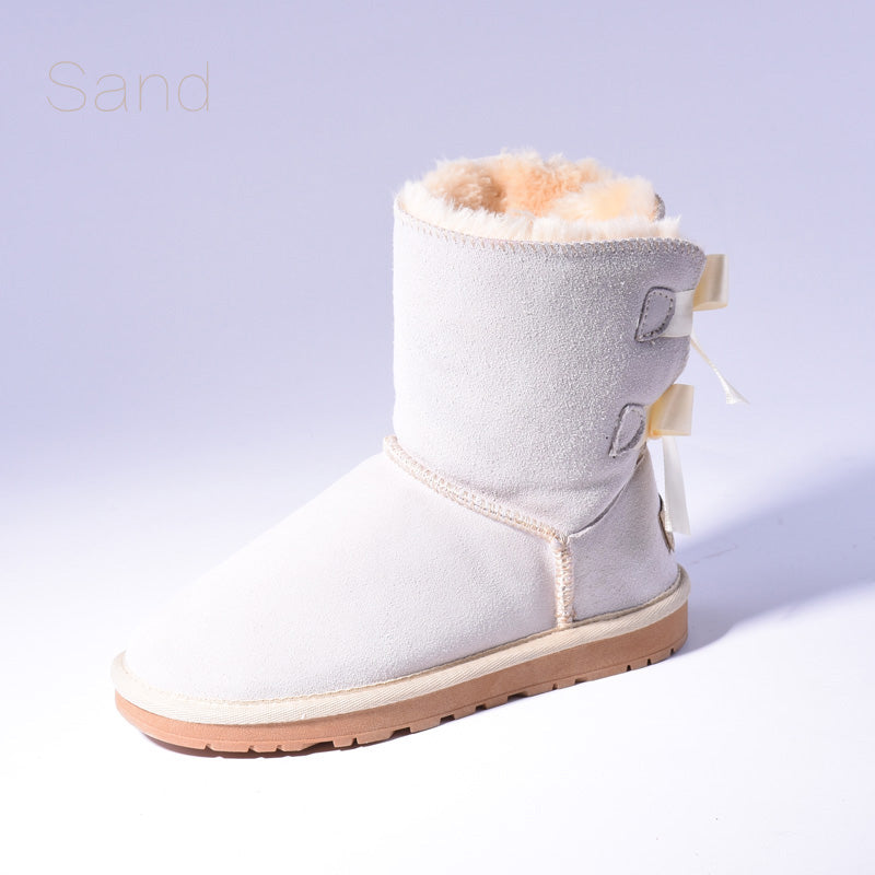 Women's Fur Snow Boots | Warm Winter Bow Ankle Boots
