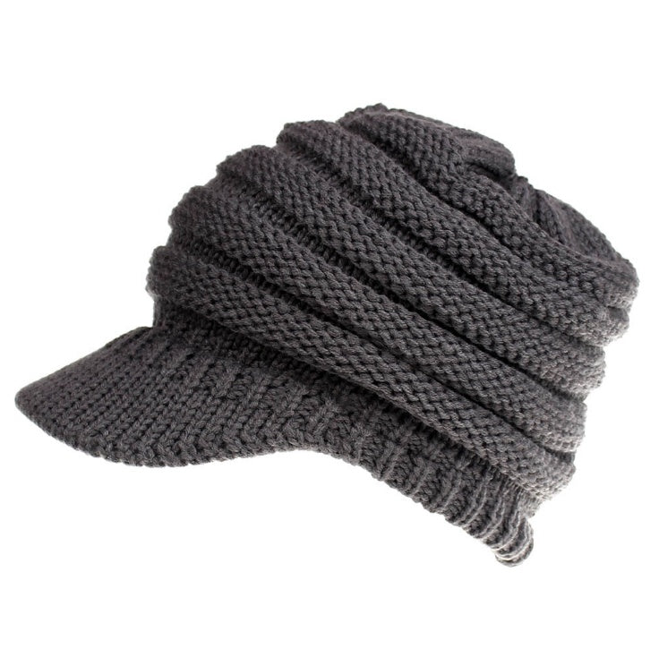 Women's Ponytail Knit Beanie | Warm Winter Knitted Hat