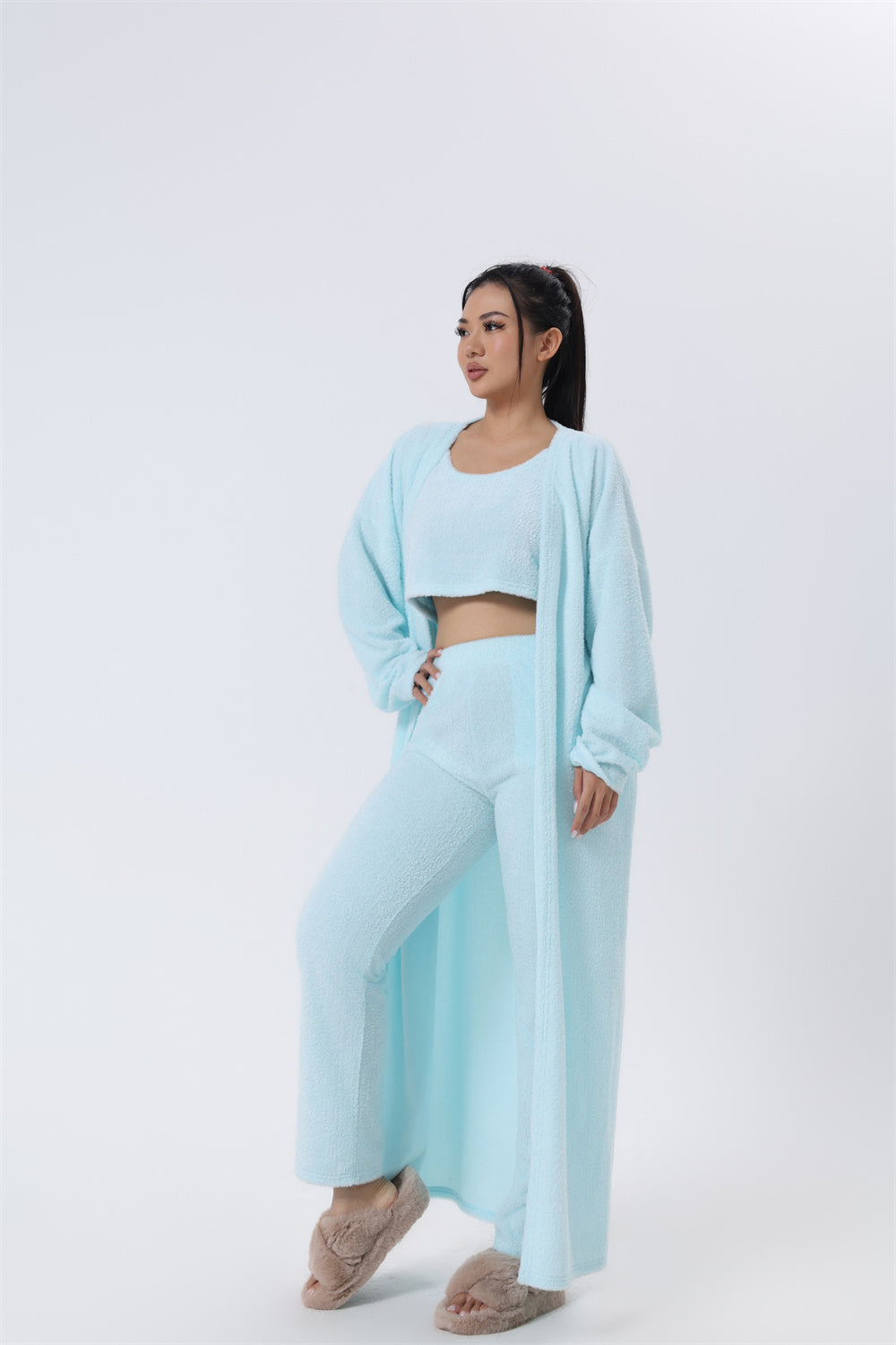 Women's 3 Piece Lounge Set | Cozy Winter Pajama Outfit