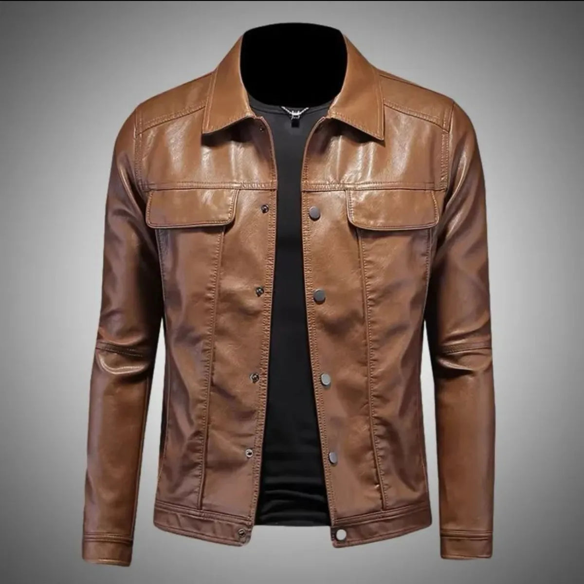 Men's Premium Leather Jacket | Classic Utility Outerwear