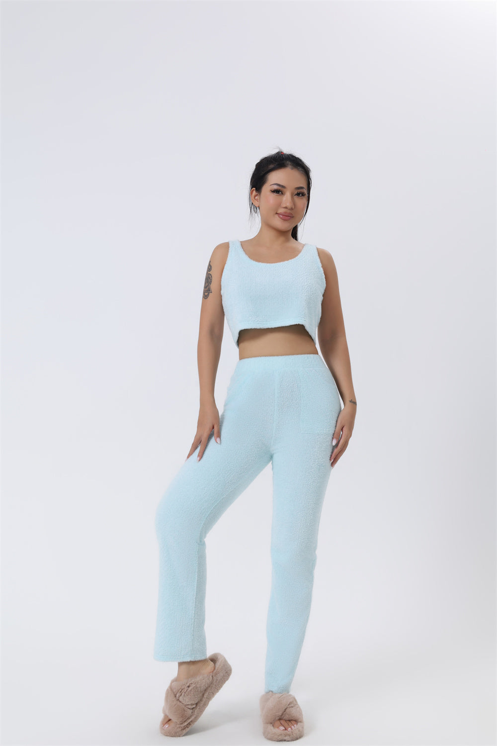 Women's 3 Piece Lounge Set | Cozy Winter Pajama Outfit