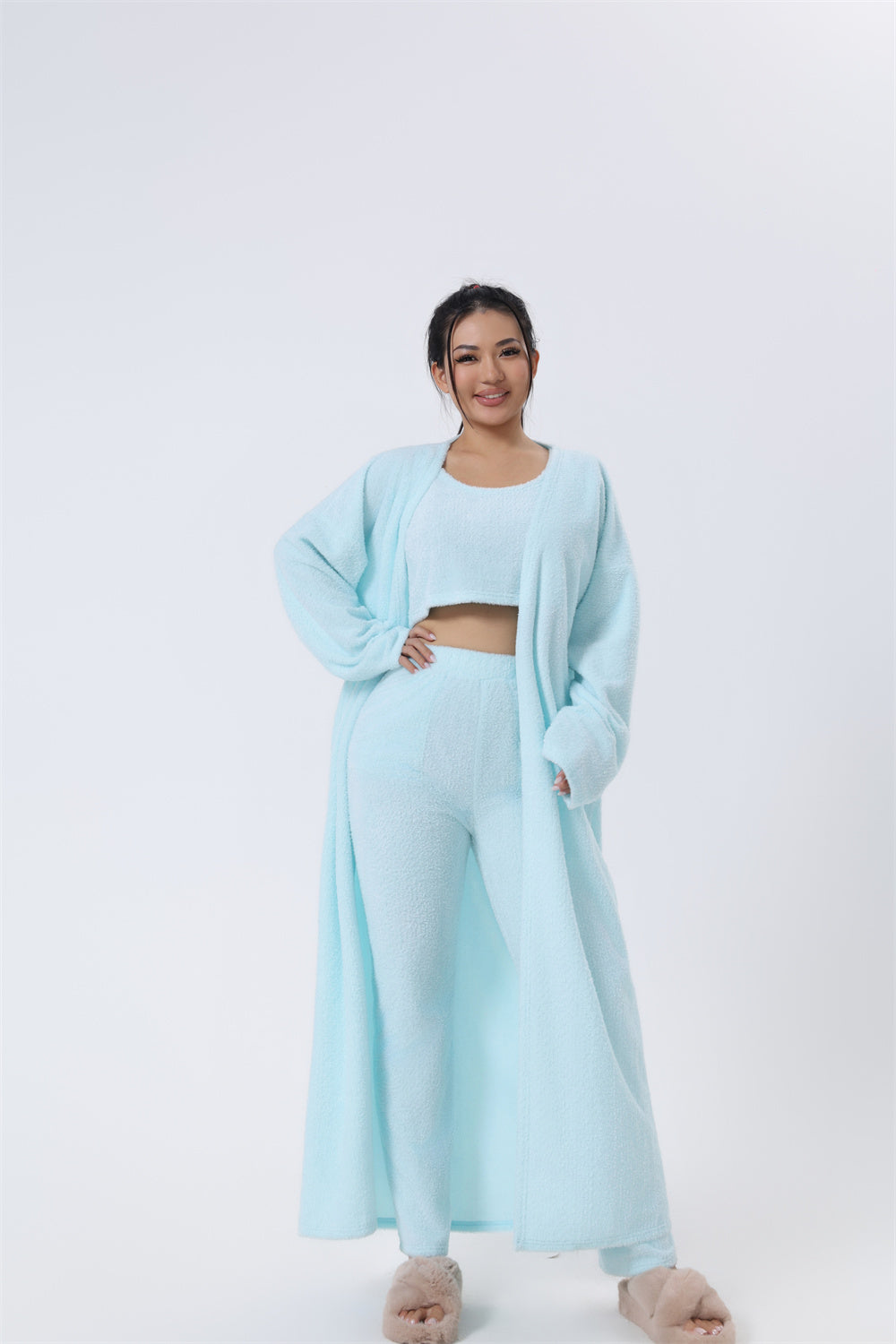 Women's 3 Piece Lounge Set | Cozy Winter Pajama Outfit