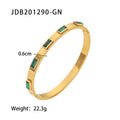 Gold-Plated Zirconia Bracelet | Stainless Steel Jewelry
