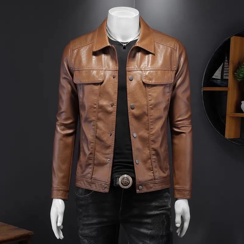 Men's Premium Leather Jacket | Classic Utility Outerwear