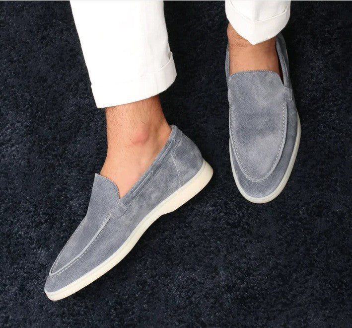 Men's Suede Loafers | Matte Slip-On Casual Shoes