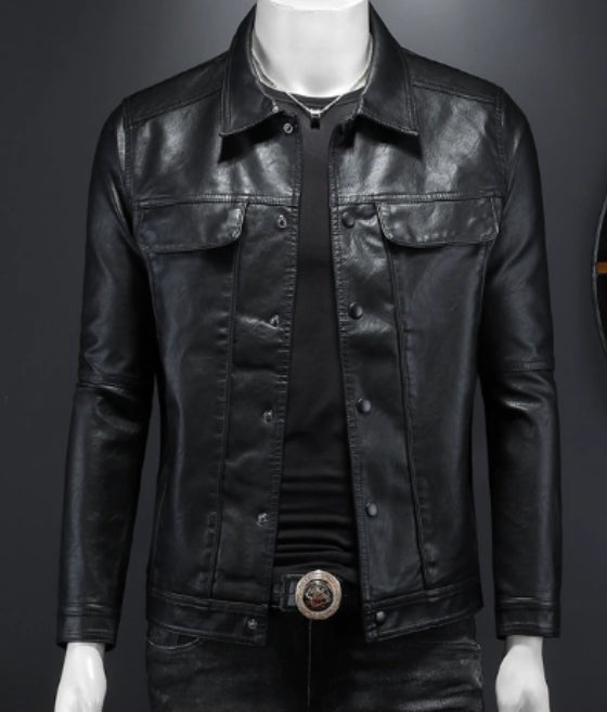 Men's Premium Leather Jacket | Classic Utility Outerwear