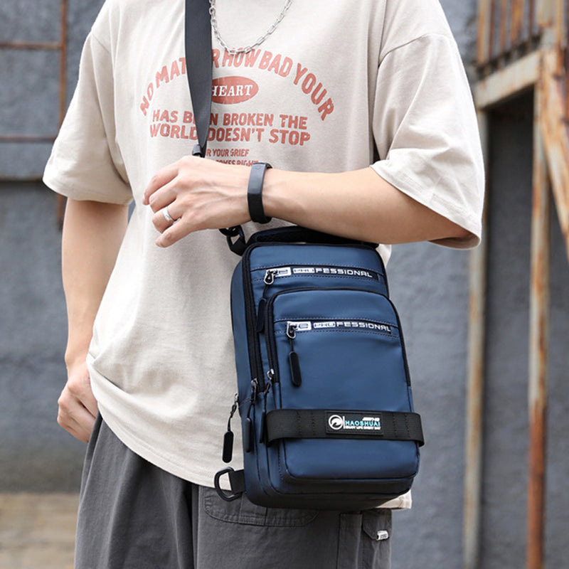 Men's Multifunction Sling Backpack | USB Crossbody Bag