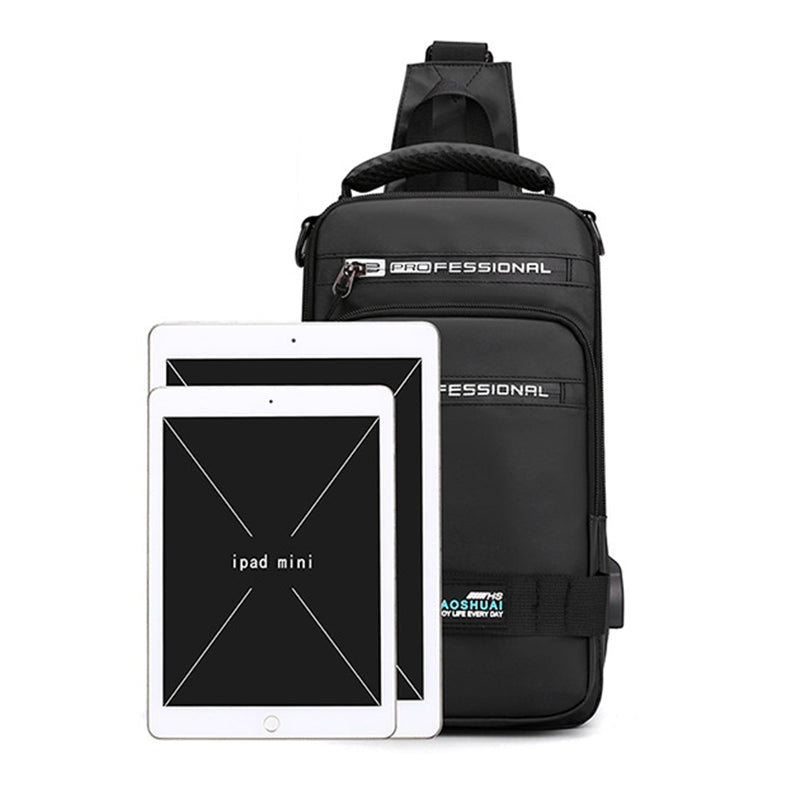 Men's Multifunction Sling Backpack | USB Crossbody Bag